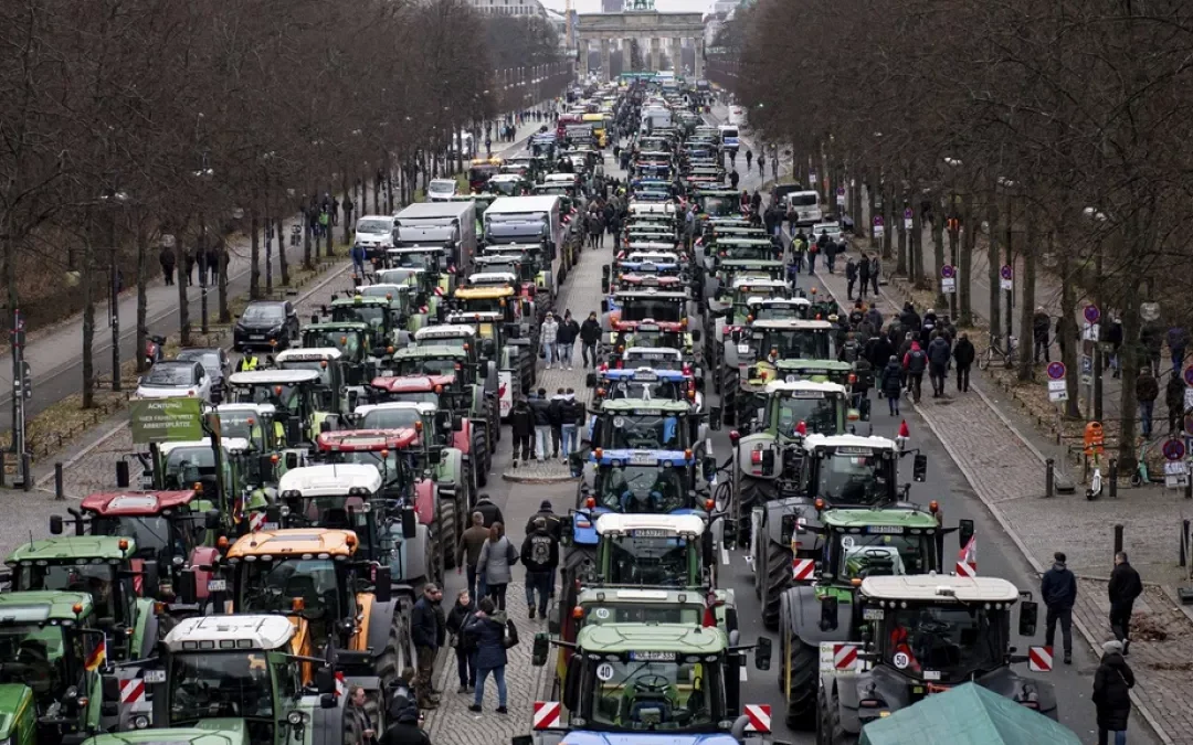 Europa: La lucha del campo florece sobre las ciudades