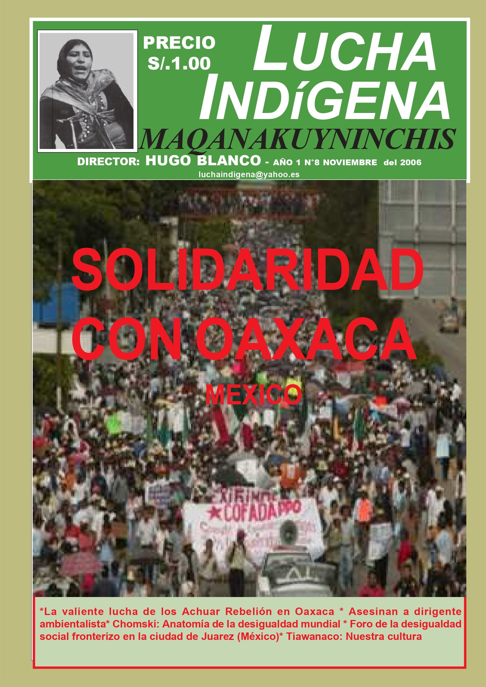 Lucha Indígena N° 8, Noviembre 2006