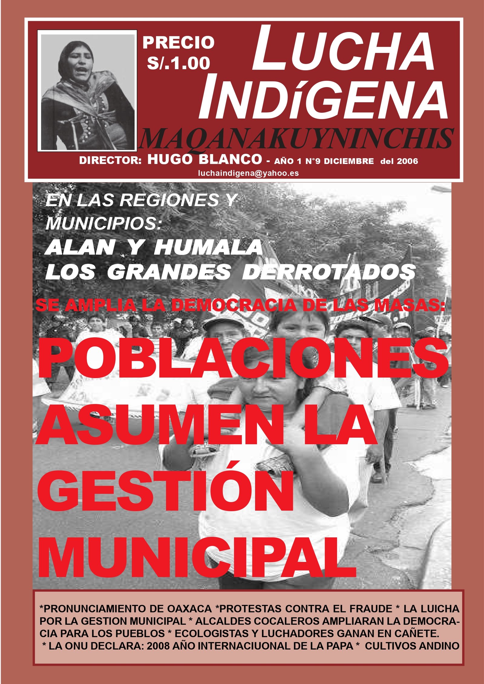 Lucha Indígena N°9, Diciembre 2006